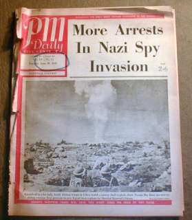   II newspaper 8 NAZI GERMANY Sabotage Agents land by sub & are CAPTURED