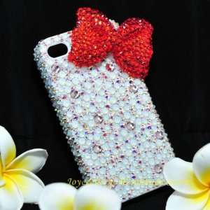 Handmade 3d Bow Swarovski Case for Iphone 4g/4s (Sw4 1) + Free Screen 
