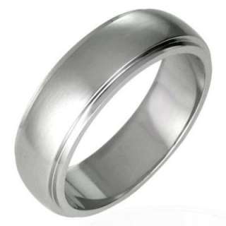 Personalized Stainless Steel Half Round Ring! ZR0021  