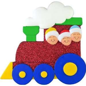  4301 Train Family : 3 Head Personalized Christmas Holiday 