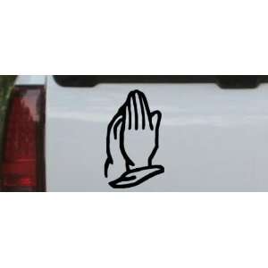  Black 5in X 3in    Praying Hands Christian Car Window Wall 