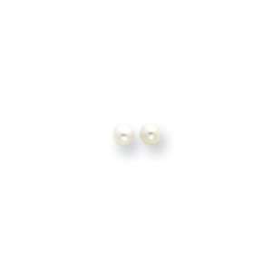  14k 3mm Cultured Pearl Earrings: West Coast Jewelry 