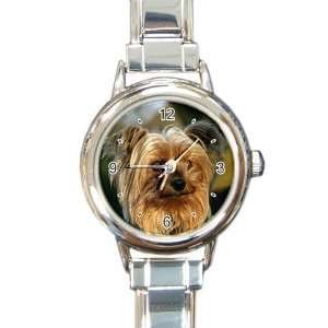 Yorkshire Terrier Round Italian Charm Watch Y0650