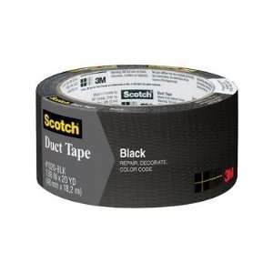  3M 1020 BLK A Scotch Black Duct Tape 1.88 in x 20 yd (48 