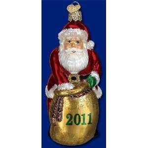  2011 Santa Glass Ornament: Home & Kitchen
