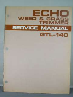 ECHO Service Manual GTL 140 weed grass trimmers  