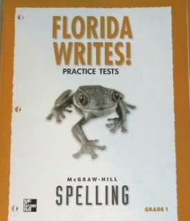 Grade 1 McGraw SPELLING Practice Tests FL WRITES! NEW  