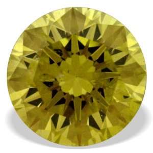  0.19Ct Round Brilliant Canary Yellow Loose Real Diamond Jewelry