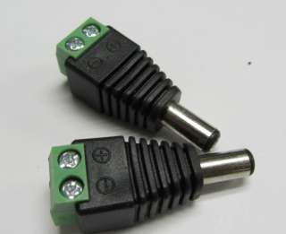 10) 2.1mm CCTV camera DC Power Male Jack Connector  