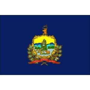  5 x 8 Feet Vermont 2 ply Poly   indoor State Flags Made in 