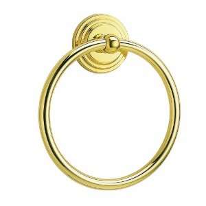 Gatco 5211 Marina Towel Ring, Polished Brass: Home 