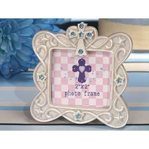 Blue Blessed Events Cross Design Photo Frame: Health 