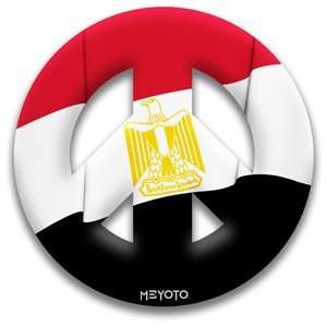    Peace Symbol Magnet of Egypt Flag by MEYOTO 