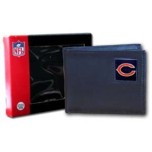  Chicago Bears Leather Bifold Wallet: Sports & Outdoors