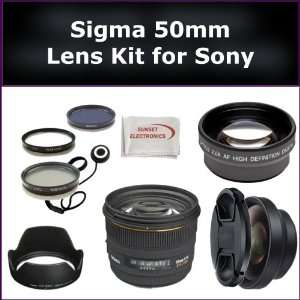   50mm Lens, 0.45X Wide Angle Lens, 2X Telephoto Lens, Lens Cap, Lens