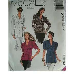   LINED OR UNLINED JACKETS SIZE 6 MCCALLS PATTERN 5379: Everything Else