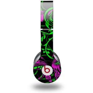 Garden Green and Hot Pink Decal Style Skin (fits genuine Beats Solo HD 