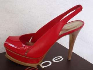 BEBE SHOES Sandals Heels Platform RED ZAHARA 10 40  