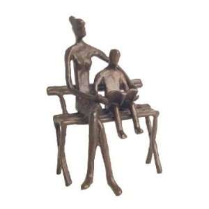  Storytime   Mother and Child Bronze Sculpture
