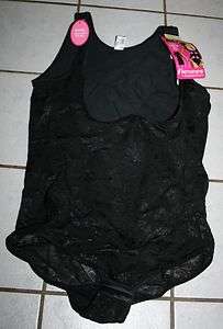 NEW Ladies $50 FLEXEES #1166 Black Firm Control Body Shaper Size 
