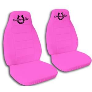 Hot Pink CowGirlUp seat covers for a 2006 to 2011 Chevrolet HHR with 