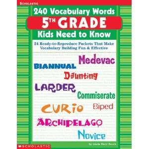  240 Vocabulary Words 5Th Grade Kids