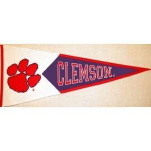 Clemson Tigers 40.5x17.5 Classic Wool Pennant: Sports 