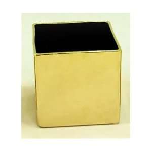  Ceramic Cube Vase 5x5x5   Gold: Arts, Crafts & Sewing
