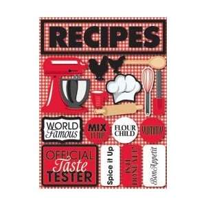   : Signature Dimensional Stickers 4.5X6 Sheet Recipes: Home & Kitchen