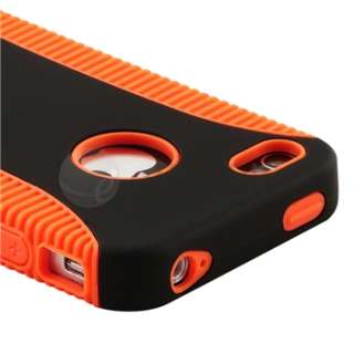 Hybrid Black/Orange Hard/TPU Soft Skin Case Cover+PRIVACY FILTER for 