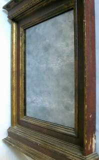 ANTIQUE VENETIAN MIRROR SILVERED LEADED GLASS CARVED WOOD FRAME SUPERB 