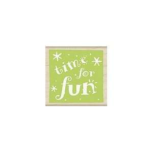  Time For Fun Wood Mounted Rubber Stamp (C3846): Arts 