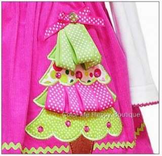 New Girls Rare Editions Pink Christmas Tree Dress 12m  