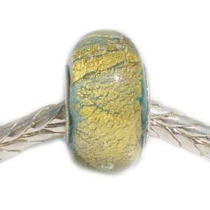  Hidden Gems (S180) Sterling Silver Single Core Glass Bead 