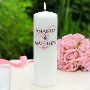  White Embracing Hearts Unity Candle: Home & Kitchen