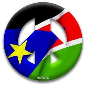  Peace Sign Magnet of Southern Sudan by MEYOTO: Electronics