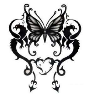  Free Shipping Totem Black Butterfly Limited Edition Tattoo 