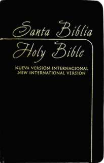 BARNES & NOBLE  NVI / NIV Spanish/English Bible   Black Leatherlike 
