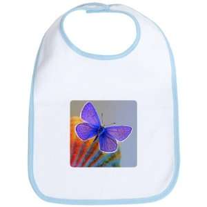  Baby Bib Sky Blue Xerces Purple Butterfly: Everything Else