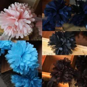  6cm Diameter Bouquet of Flowers Chiffon Lace Material for 