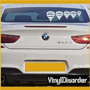 Family Decal Set Hot Air Balloon Stick People Car or Wall Vinyl Decal 