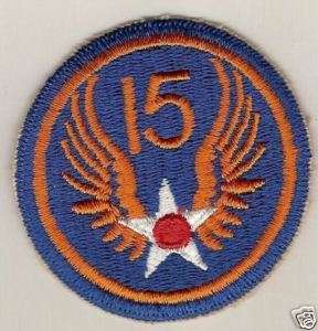 15TH ARMY AIR FORCE COLOR PATCH INSIGNIA WWII  