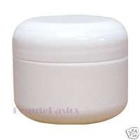 White Cream Sample Round Jar Jars 1/2 oz, 6 ct   jb16012x6  
