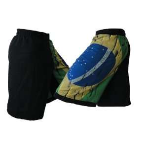    Brazil Distressed Flag MMA Fight Shorts Size 36: Everything Else