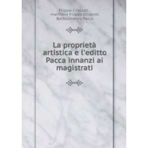   Filippo Crispolti, Bartolommeo Pacca Filippo Crispolti  Books