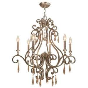  Crystorama 7526 DT Shelby 6 Light Chandelier in Distressed 