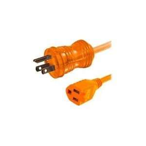  75FT 5 15P 5 15R 16AWG Replacement Power Cord Orange 