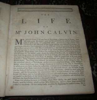 1762 JOHN CALVIN Reformed Christian Theology CALVINISM  