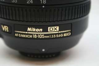 Nikon 18 105mm f/3.5 5.6 AF S DX ED Nikkor VR Lens ( works on manual 