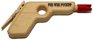 RUBBER BAND PEE WEE POCKET PISTOL GUN WOOD NEW  